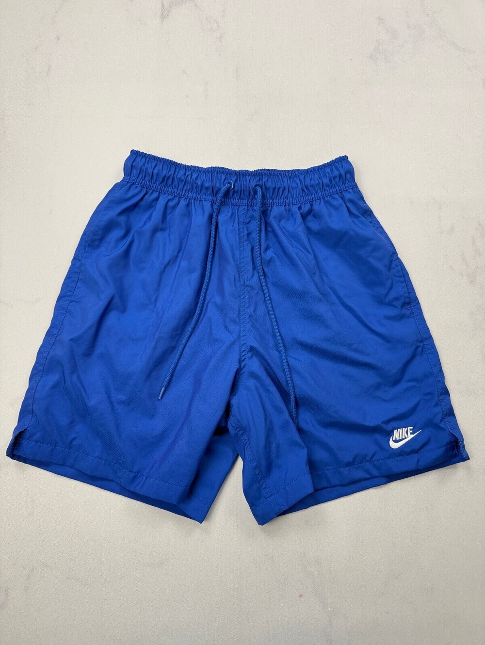 Nike Logo Flow Woven Athletic Shorts Royal Blue Modern Sporty - Mens XS